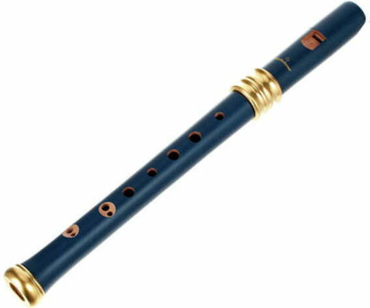 Mollenhauer Soprano Lemn Înregistrător Baroc Albastru