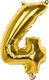 Αριθμός 4 Foil Jumbo Χρυσό 66εκ.