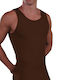Men's Undershirt Sleeveless in Brown Color