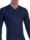 Men's Long Sleeve Undershirt Navy Blue