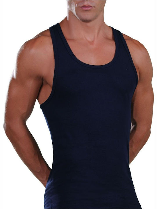 Ανδρική Φανέλα Αμάνικη σε Navy Μπλε Χρώμα