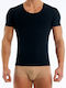 Men's Undershirt Short-sleeved in Black Color