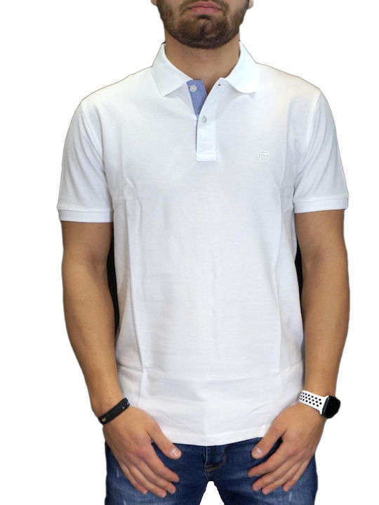 Frank Tailor Men's Short Sleeve Blouse Polo White