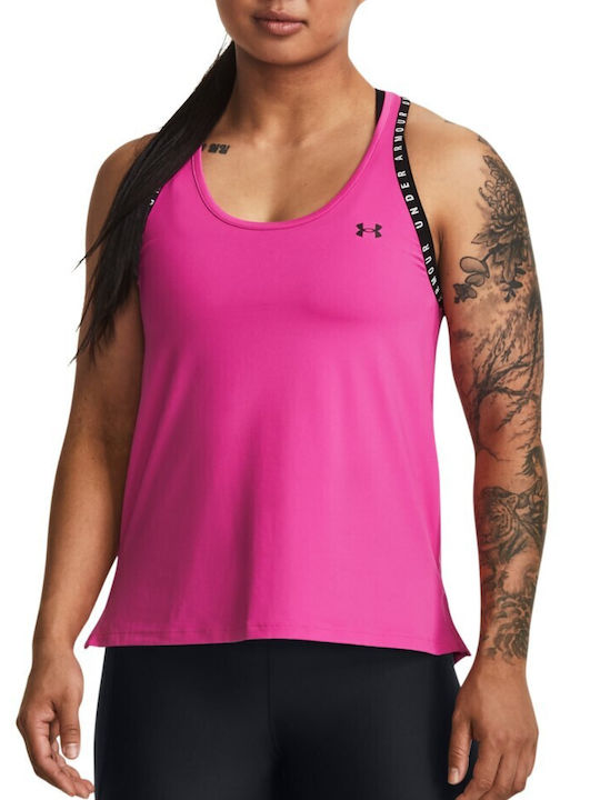 Under Armour KNOCKOUT Damen Sportliches Bluse Ärmellos Rosa