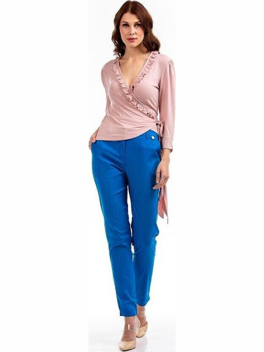 Bluza Damă Mâneci Scurte Roz De Vară