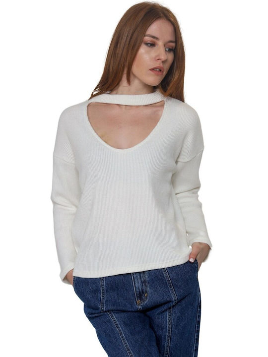 Sac & Co Women's Long Sleeve Pullover White