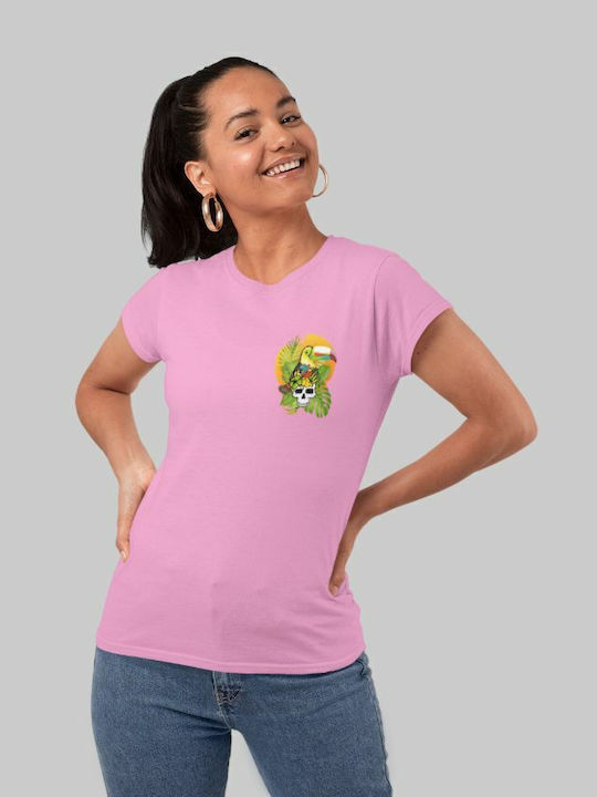 TKT Femeiesc Tricou Roz Bumbac