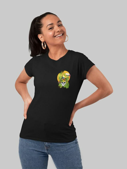 TKT Γυναικείο T-shirt Μαύρο Βαμβακερό