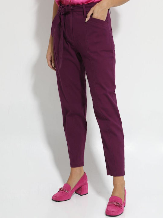TRESOR Women's Fabric Trousers Purple