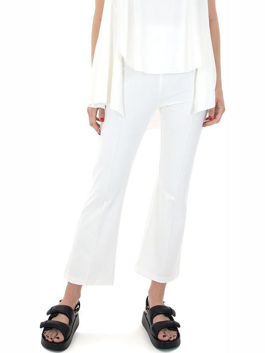 PANTS Damen Hoch tailliert Stoff Hose Weiß