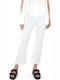 PANTS Damen Hoch tailliert Stoff Hose Weiß