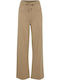 Women's High Waist Pantaloons with Rubber Band Beige