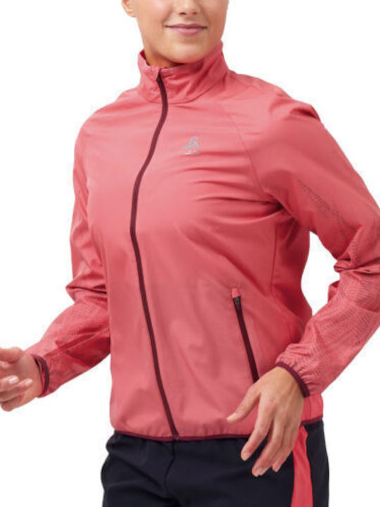 Odlo LIGHT Women's Running Short Sports Jacket for Spring or Autumn Pink