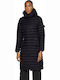 Lang Damen Puffer Jacke für Winter Gray