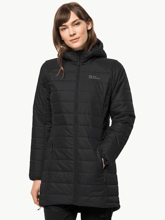 Scurtă Jachetă de femei Puffer Negru