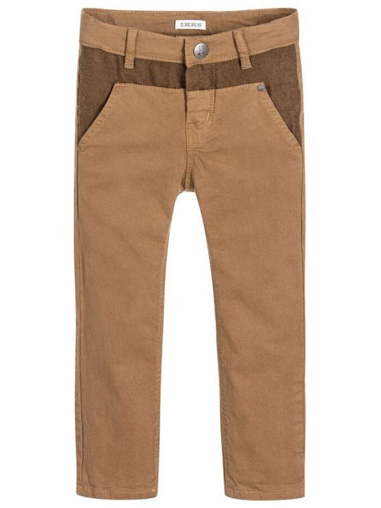 Ikks Boys Fabric Trouser Brown