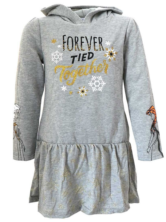 Frozen Kinderkleid Mädchenkleider Langärmelig Gray