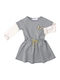 Children's Dress Checked Ecru