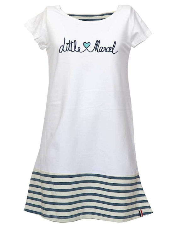 Little Marcel Kids Dress Striped Short Sleeve White