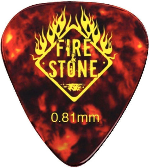 Fire & Stone Πένα Κιθάρας Celluloid Πάχους 0.81mm Συσκευασία 1τμχ