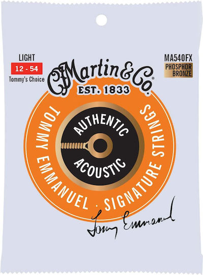 Martin Σετ Phosphor Bronze Χορδών 12 - 54" για Ακουστική Κιθάρα Authentic Acoustic