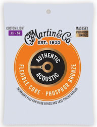 Martin MA535FX Set of Acoustic Guitar Strings Phosphor Bronze 11 - 52