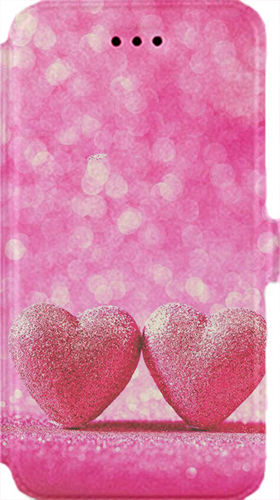 Two Hearts Book Δερματίνης Ροζ (Nokia 3.4)