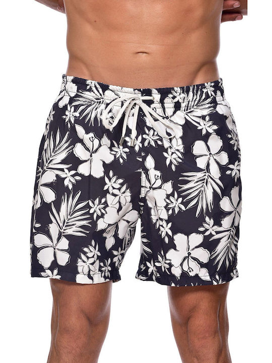 Banana Moon Herren Badehose Bermuda Schwarz Blumen