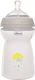 Chicco Biberoane Bebelusi Plastic Natural Feeling Anti-Colici cu Tetina din Silicon pentru 6+ Luni Bej Design Nor 300ml