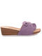 Famous Shoes Women's Suede Platform Shoes Purple