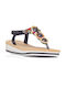 Women's Flat Sandals in Black Color