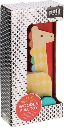 Petit Collage Pull-Along Toy Giraffe On-the-Go made of Wood for 18++ Months