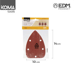 EDM Grupo Φύλλο Λείανσης Δέλτα K80 με Τρύπες 100x140mm Σετ 5τμχ EDM Grupo Φύλλο Λείανσης Δέλτα K80 με Τρύπες 100x140mm Σετ 5τμχ