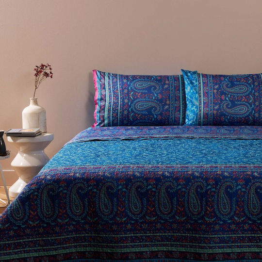 Bassetti Granfoulard Σετ Σεντόνια Υπέρδιπλα 250x280εκ. Μπλε (4τμχ)