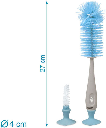 Kiokids Cleaning Brush for Baby Bottles Light Blue 2pcs