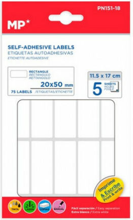 Madrid Papel Notebook Labels 75pcs
