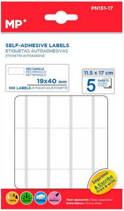 Madrid Papel Notebook Labels 100pcs