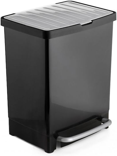 Tatay Abfalleimer Recycling Kunststoff mit Pedal Schwarz 17Es 1Stück