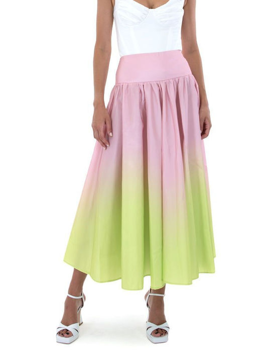 Forever Unique Midi Skirt in Pink color