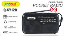 Andowl Q-SY120 Tischplatte Batterie Schwarz