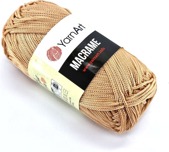 Makramee Garn Kunst Makramee Mikropolyester Beiges Karamell 90g