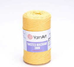 YarnArt Macrame 3mm Μακραμέ Βαμβακερό Κίτρινο 1...
