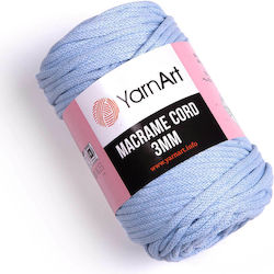 YarnArt Șnur Macrame 3mm Macrame Bumbac Albastr...