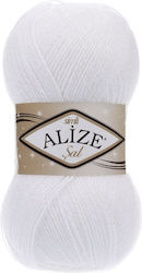 Alize SAL Metallisches Acrilyc Weiß 460m 100g