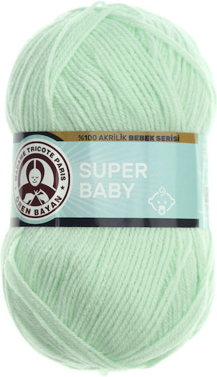 Madame Tricote Paris Super Baby Acrilyc Grünes Strickgarn 340m 100g