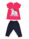 Potre Kids Set with Leggings Summer 2pcs Fuchsia