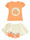 Kinder-Set mit Rock Sommer 2Stück Orange