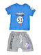 Kinder-Set mit Shorts Sommer 2Stück Blau