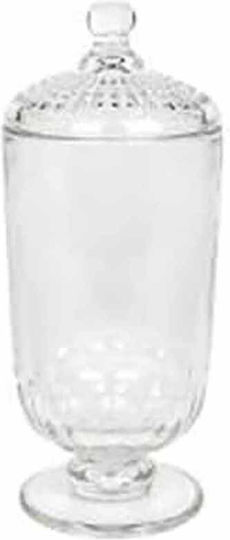 Homestyle Glass Cookie Jar Transparent 10x25cm