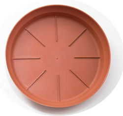 Micplast P71-TERRACOTTA Στρογγυλό Πιάτο Γλάστρας σε Καφέ Χρώμα 17x17εκ.